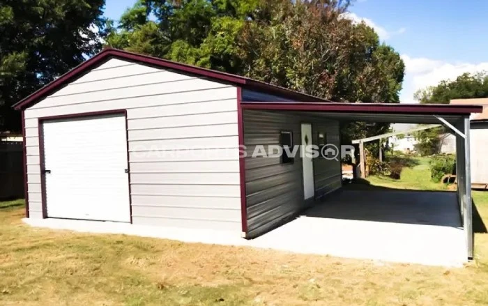 20′ x 26′ x 9′ Vertical Roof Lean-To Garage