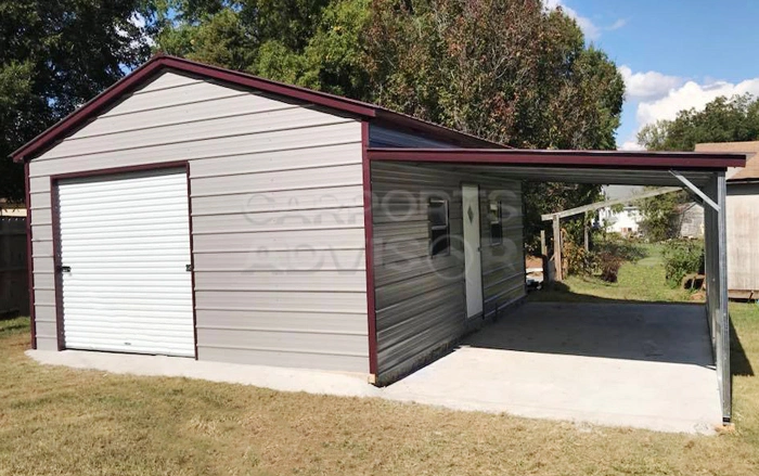 20' x 26' x 9' Vertical Roof Lean-To Garage