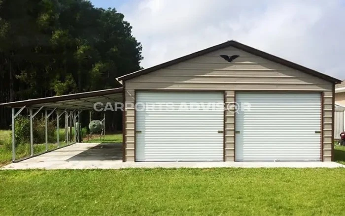 22′ x 26′ x 10′ Enclosed Lean To Metal Garage