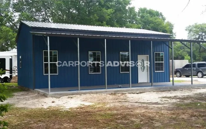 24′ X 36′ X 12′ METAL BUILDING WITH LEAN TO