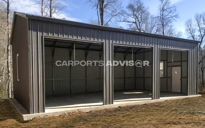 24' x 40' x 12' Three Car Vertical Garage