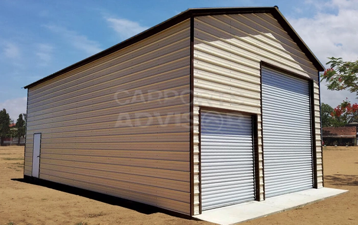 24' x 41' x 15' Vertical Style Metal Garage