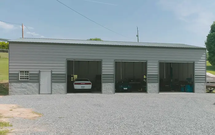 24' x 50' x 15' Vertical Roof Steel Garage