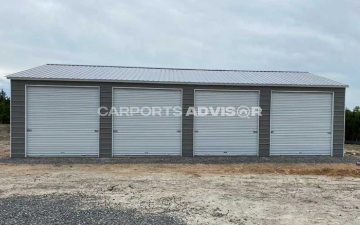 26′ x 40′ x 9′ Side Entry Metal Garage