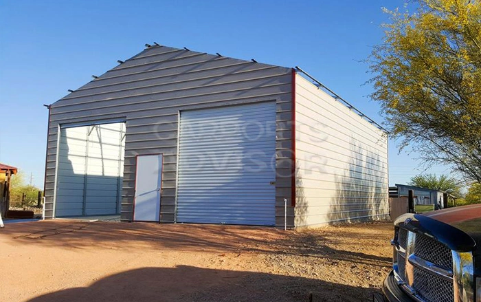 30' x 36' x 12' Vertical Roof Metal Garage