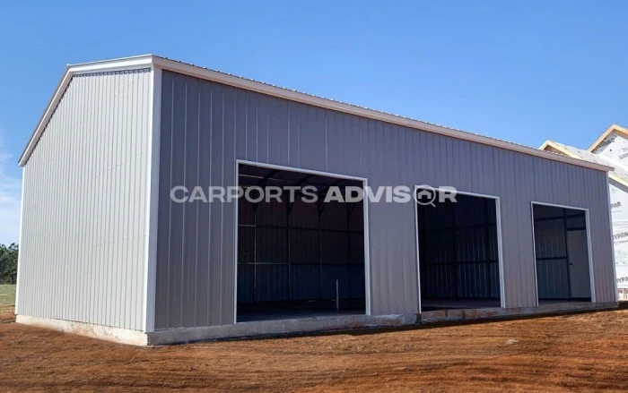 30′ x 50′ x 12′ All Vertical Side Entry Metal Garage