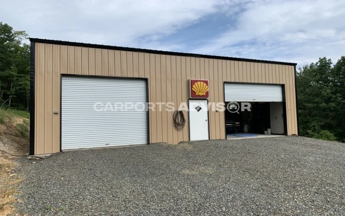 36′ x 40′ x 14′ Two Car Metal Garage