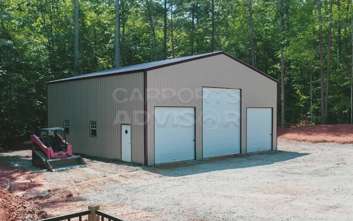 38' x 40' x 14' All Vertical Steel Garage