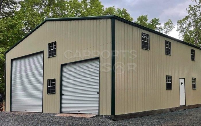 40' x 50' x 16' All Vertical Metal Garage