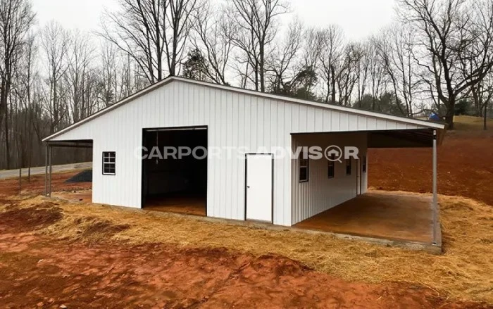 48x40x12 Continuous Roof Metal Barn