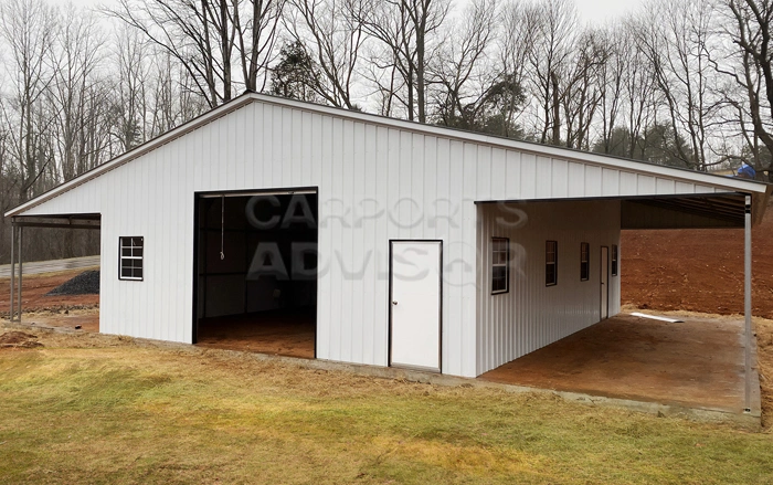 48x40x12 Continuous Roof Metal Barn