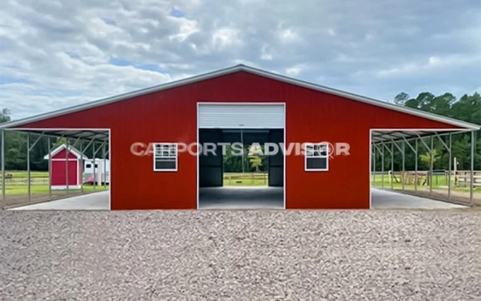 52x40x12 All Vertical Metal Barn