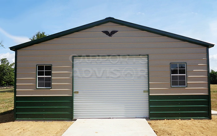 24'x41'x9' Vertical Roof Metal Garage