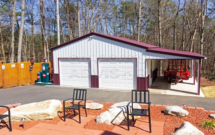 26x30x11-all-vertical-lean-to-garage-front-view