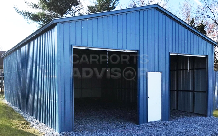 30' x 40' x 12' All Vertical Metal Garage