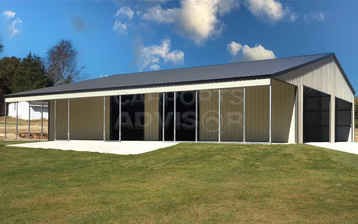 50' x 60' x 12' Metal Building With Lean To