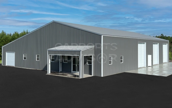 72' x 92' x 16' Lean To Metal Building