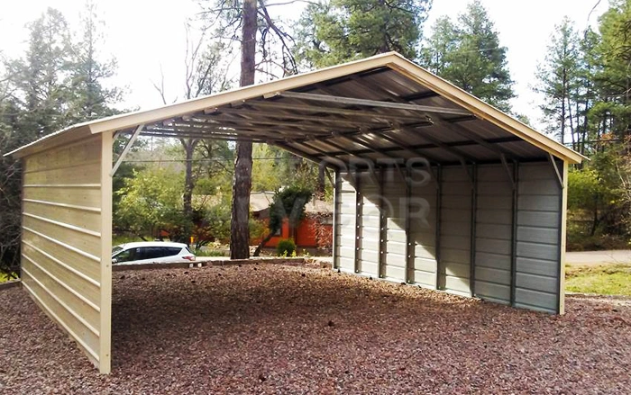 20'x21'x7' Vertical Roof Metal Carport