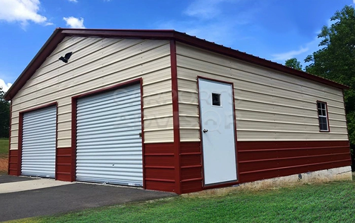 20' x 26' x 10' Two Car Metal Garage