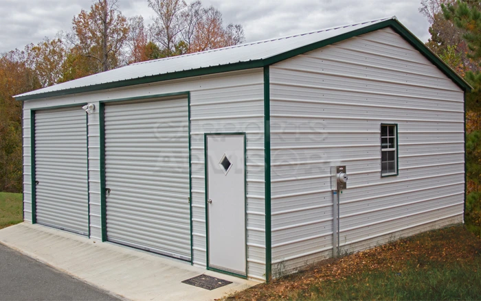 20' x 30' x 10' 2-Car Side Entry Garage