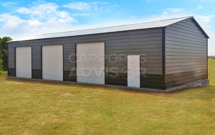 20x56x12-fully-enclosed-side-entry-metal-garage