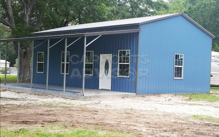 24' x 36' x 12' Metal Building With Lean To