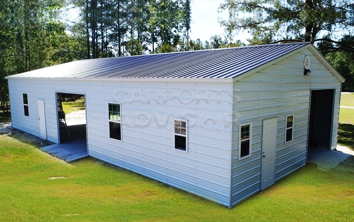 30' x 61' x 10' Fully Enclosed Metal Workshop